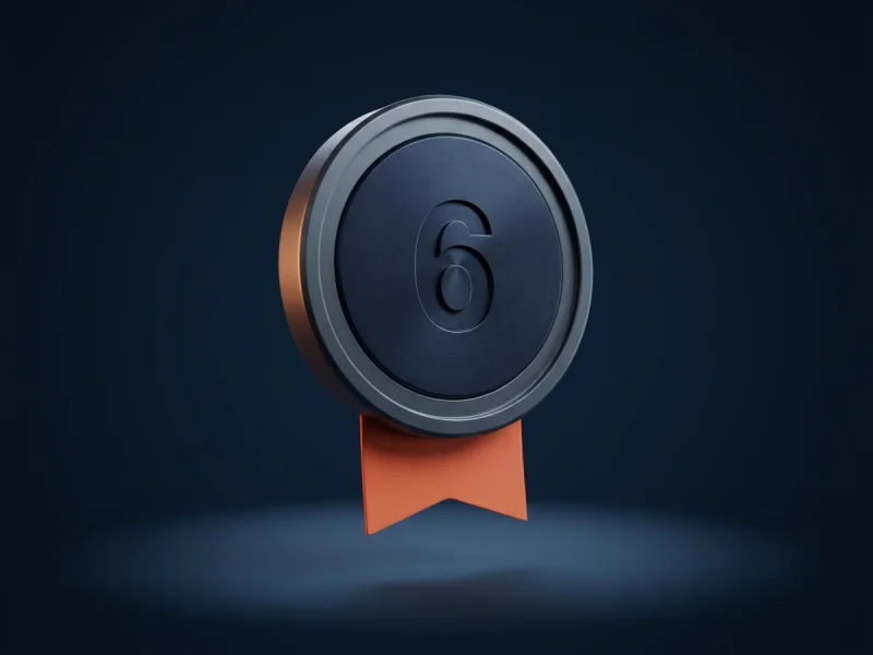 Rank 6 medal