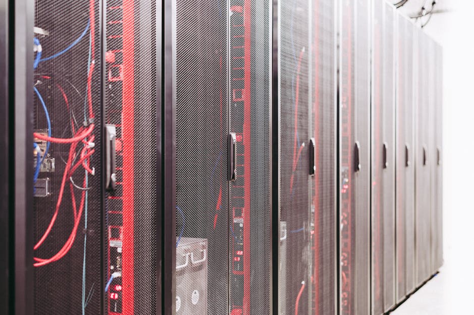 Rows of servers in a data centre, illustrating the AI inference infrastructure Baseten provides.