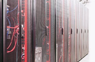 System with various wires managing access to centralized resource of server in data center