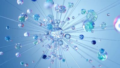 3D render abstract digital visualization depicting neural networks and AI technology.