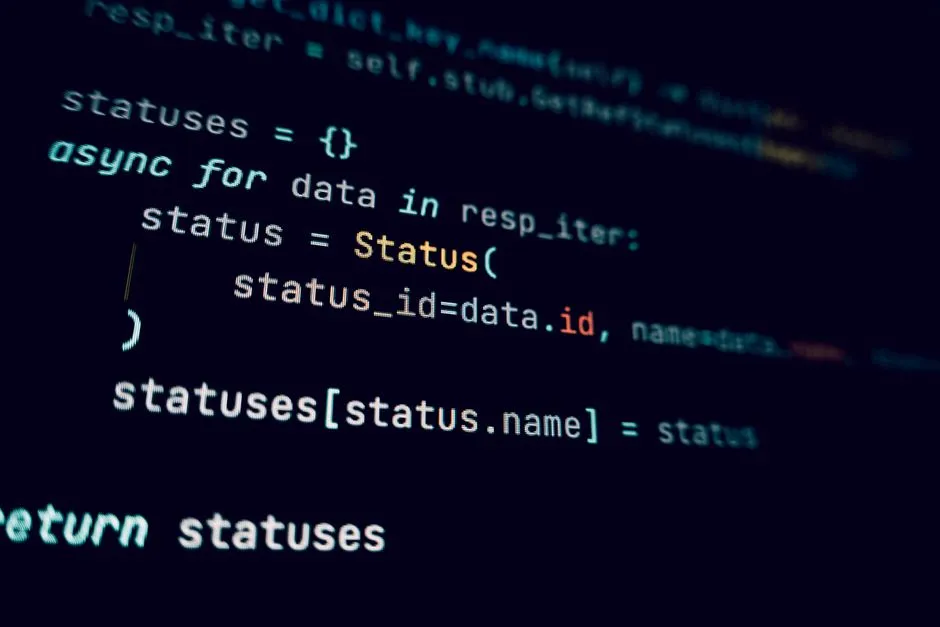 Python source code on a dark editor screen, shallow focus — illustrating the coding agent whose per-command approval prompt is being switched off.