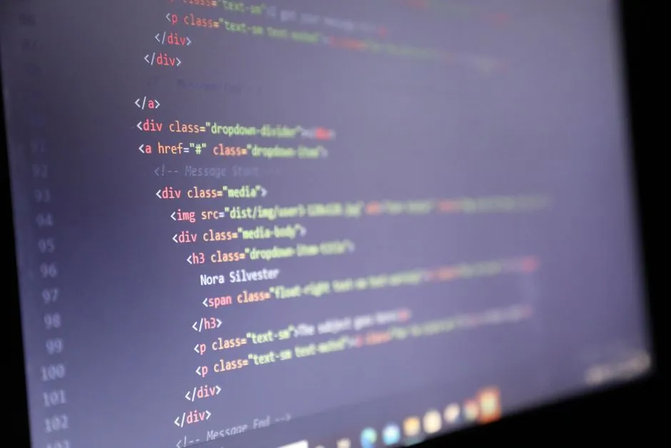 Lines of source code on a dark editor screen