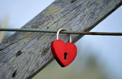 heart, castle, padlock, lock, fence