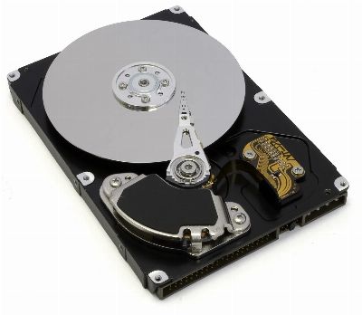 open hard drive, visible plate and reading head, writing, digital, memory