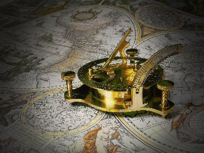 sundial, mobile sundial, measuring device, technology, brass
