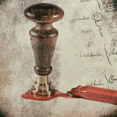 seal, sealing wax, certificate, old, document