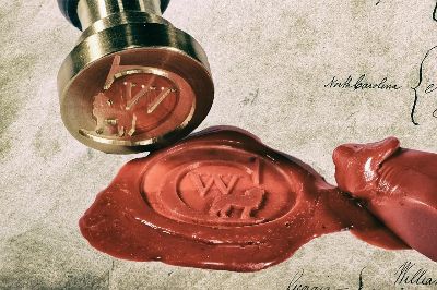 seal, sealing wax, certificate, old, document