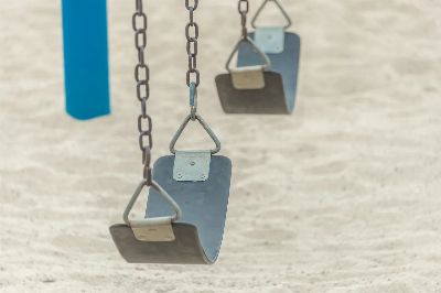 swing, empty swings, playground, outdoor, nostalgia