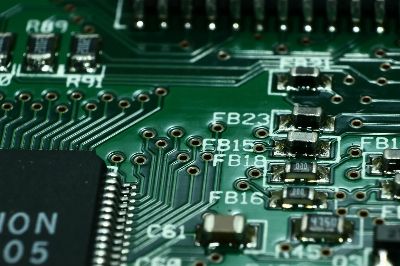 printed circuit board, print plate, via, macro, macro shot