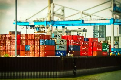 port, inland port, rhine, crane, nature