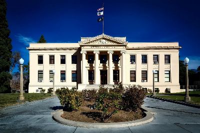 inyo county, courthouse, architecture, building, california