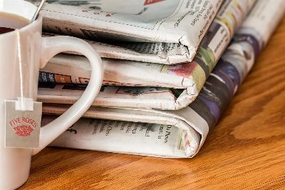 newspaper, news media, print media, teatime, tea time