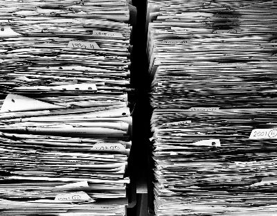 files, paper, office, paperwork, stack