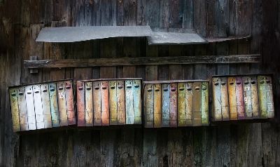 mailboxes, vintage, rusty, post, retro