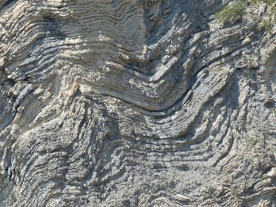 rock formations, folded, fold, geological interfaces, layering