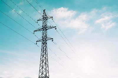 power lines, cables, tower, overhead power lines, electrical