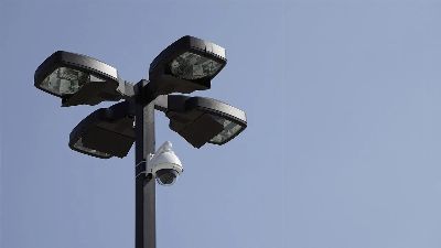 camera, parking lot, surveillance, car, park