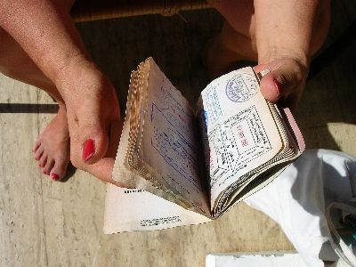 passport, visa, rubber stamp, travel document, travel