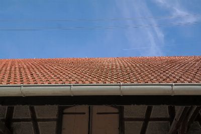 roof panels, gutter, roof, barn, scheuer