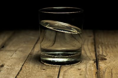 water, glass, tilted, clear, drink