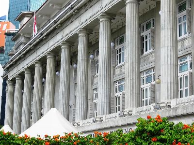 singapore, building, city hall, raffles place, city