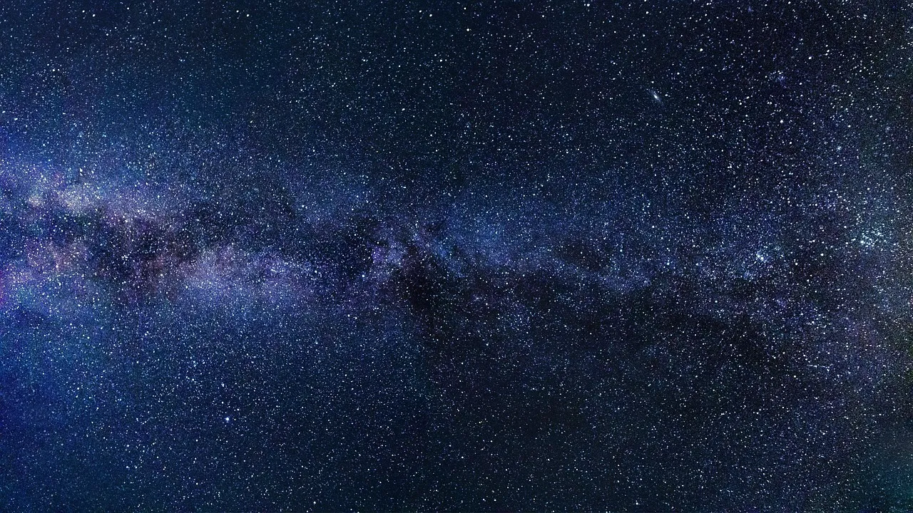 The band of the Milky Way across a night sky