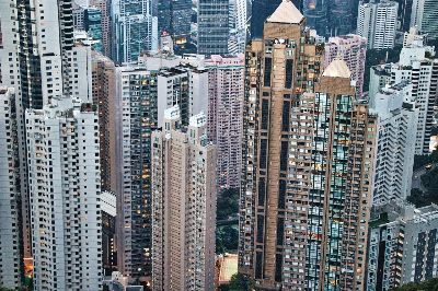 city, the skyscraper, architecture, townscape, silhouette against the sky