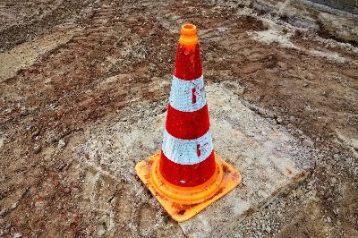 traffic cone, pylon, witches' hat, road cone, highway cone