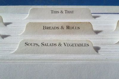 recipe, tab, index, cards, dividers