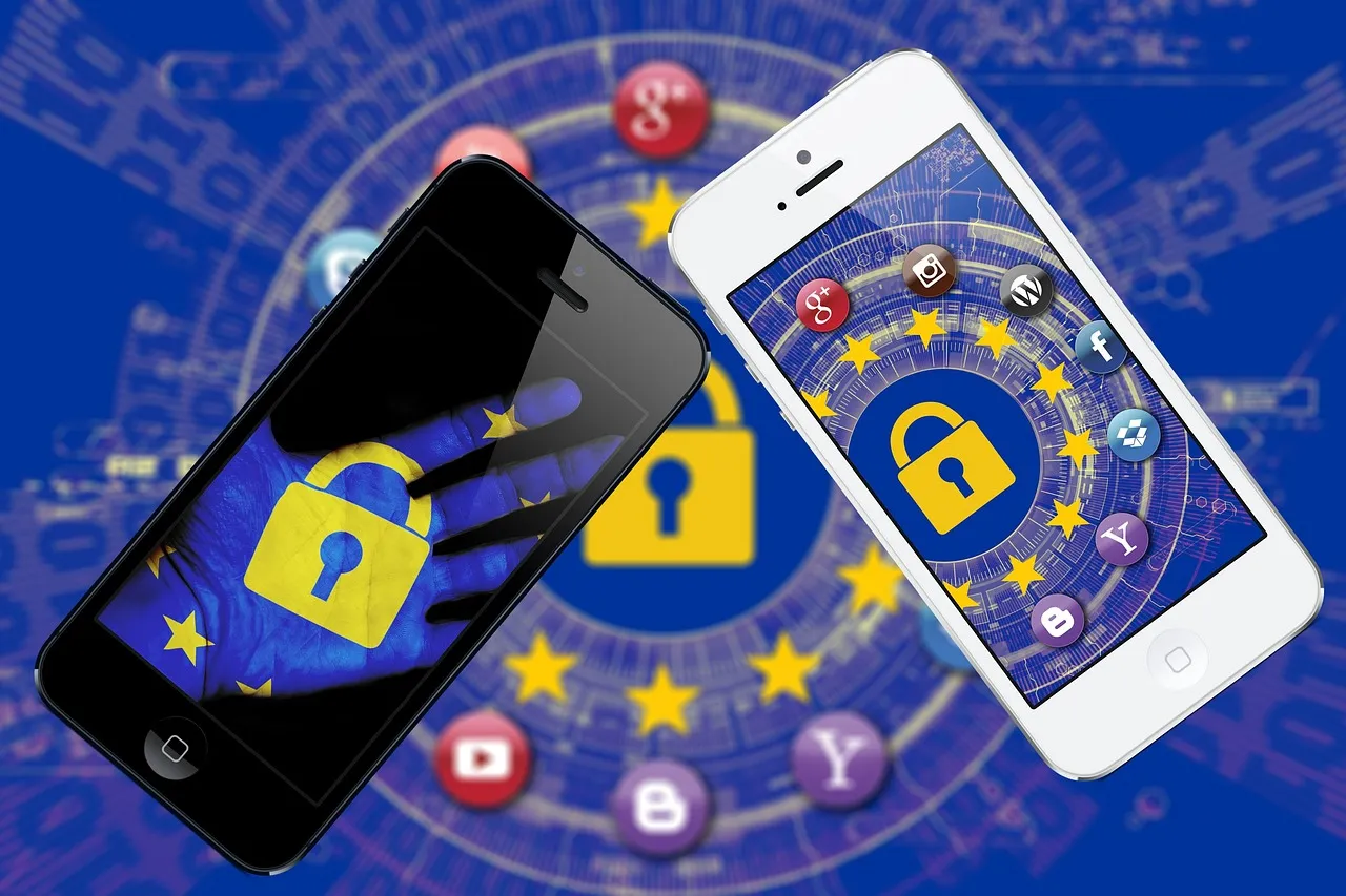 A digital network graphic illustrating data protection and privacy legislation.