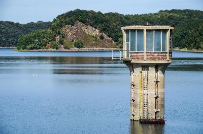 dam, reservoir, water withdrawal tower, nature, drinking water
