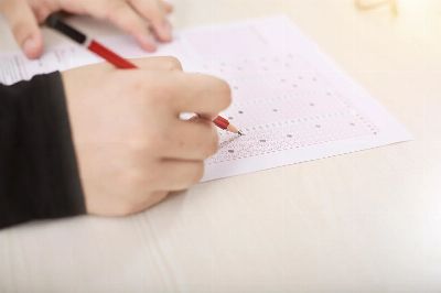 omr, sheet, fill, paper, hand