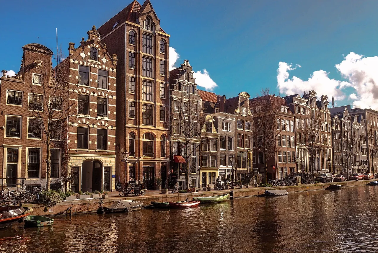 Canal houses in Amsterdam, where DuckDB's maintainers stay based after the AWS acquisition