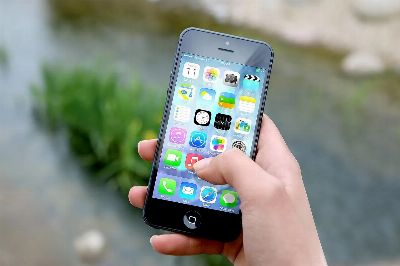 iphone, hand, screen, smartphone, apps