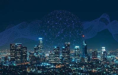skyscrapers, skyline, city, communication, network