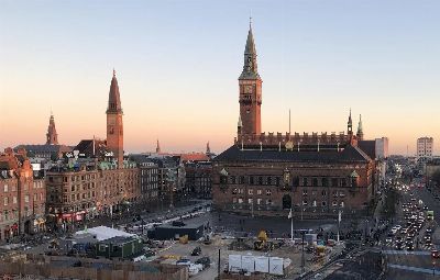 copenhagen, city hall, summer, nature, skyline