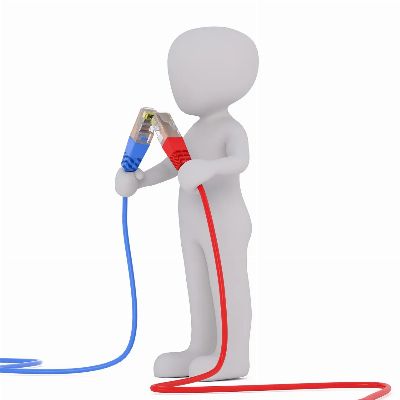 connection, cable, country cable, red, blue