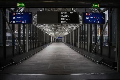 train, building, airport, indoors, architecture