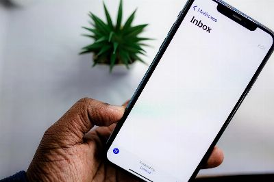 smartphone, hand, inbox, empty, mailbox