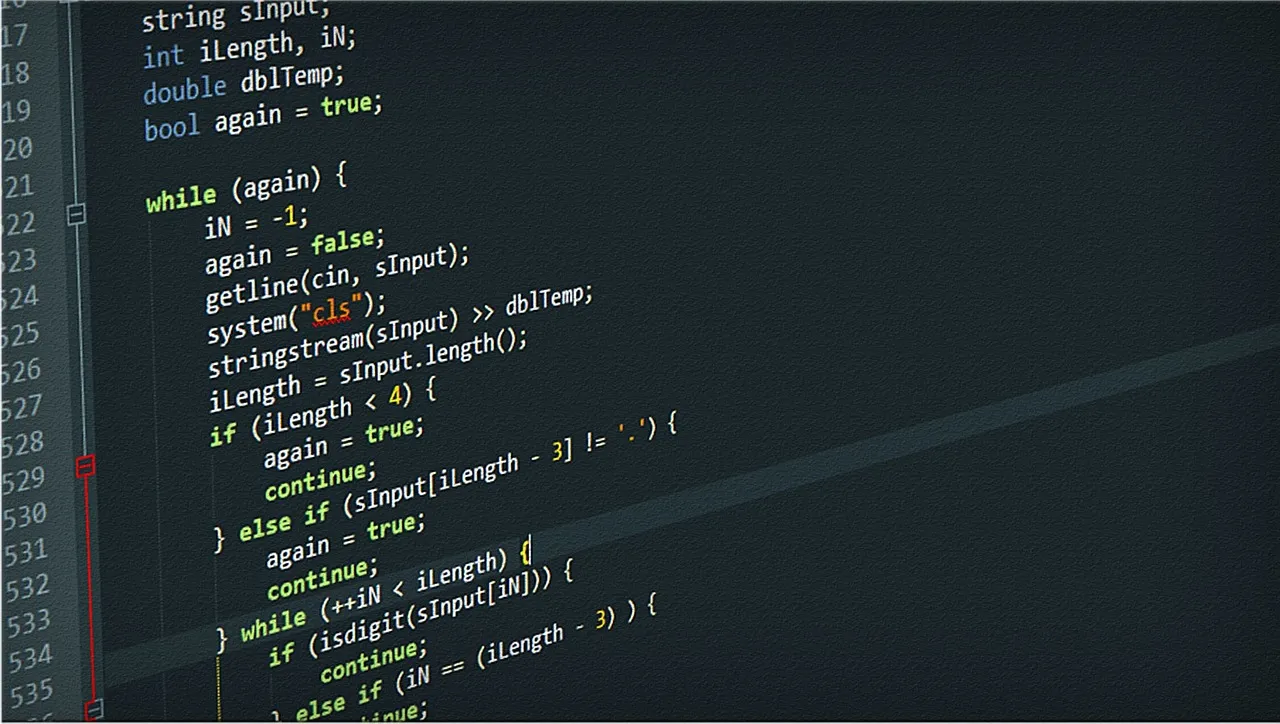 Source code in an editor, the kind of software-engineering work Granite 4.2's larger models were trained inside