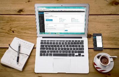 laptop, wordpress, wordpress design, smartphone, work station