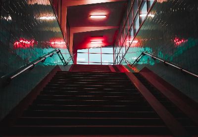 stairs, subway, station, architecture, building