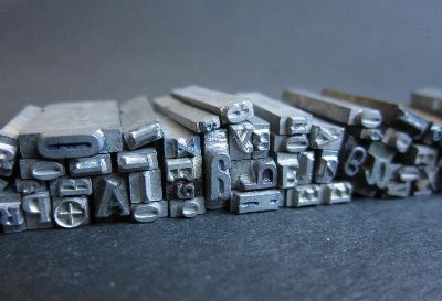 letters, printing press, metal letters, print, printing