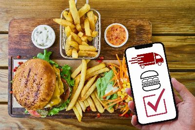 fast food, delivery, online, service, food