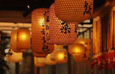 lantern, decoration, lamp, night, restaurant