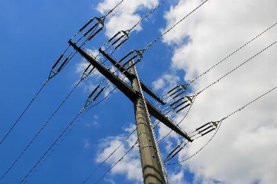 electricity, power pole, nature, sky, high voltage line