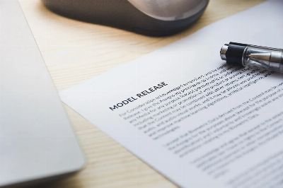 paper, model release, form, document, signing
