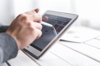 tablet, digital, technology, device, hand