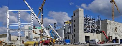 industry, construction site, industrial construction, burgenland district, time