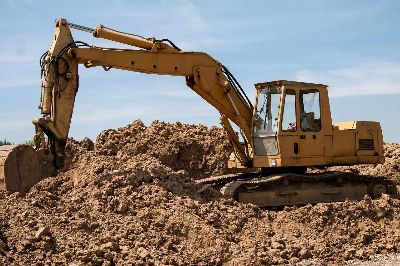 excavator, construction site, vehicle, construction work, construction machine